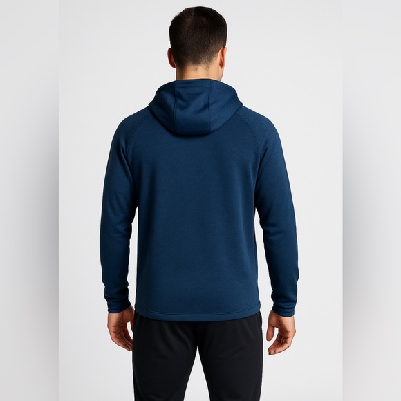 NEW! Under Armour Cold Gear Storm Fleece Lined Hooded Full Zip Jacket Blue 2XL - Picture 2 of 7